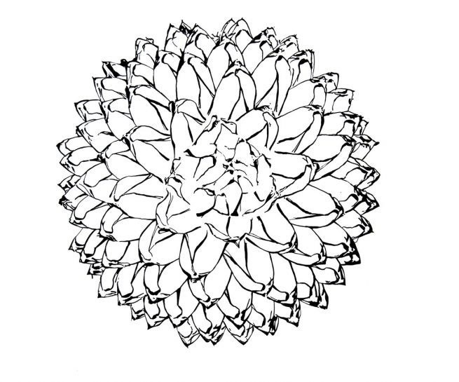 #36. Acrylic Ink on paper. 65x65cm.